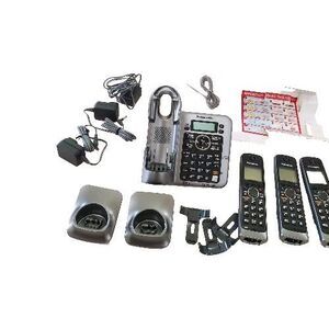 Panasonic KX-TG7643M Dect 6.0 Link To Cell 3 Handsets Single Line Cordless Phone